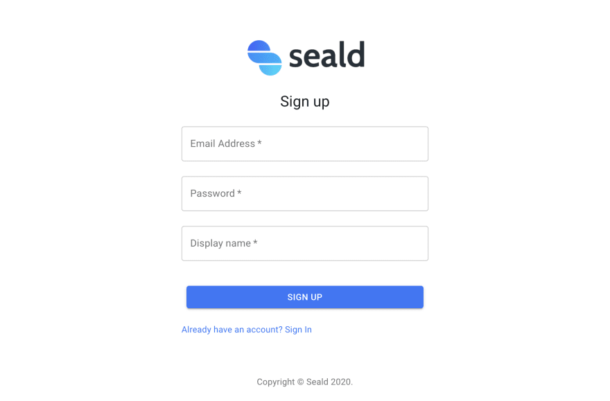 注册 Seald 演示