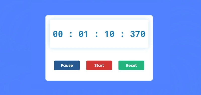 使用 JavaScript 的秒表