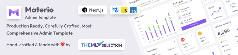 materio MUI React NextJS 管理模板