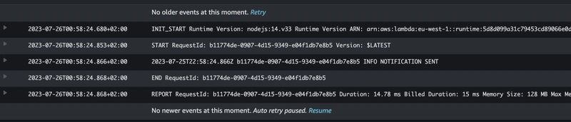 第二次通话的日志 CloudWatch