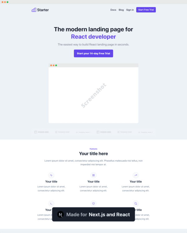 紫色 Saas Nextjs 主题