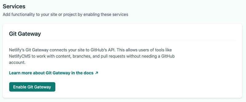 启用 Git 网关