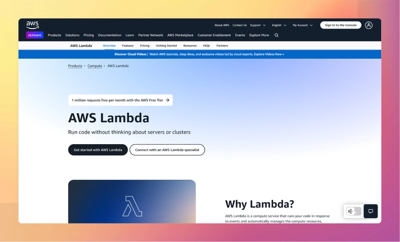 AWS Lambda 网站