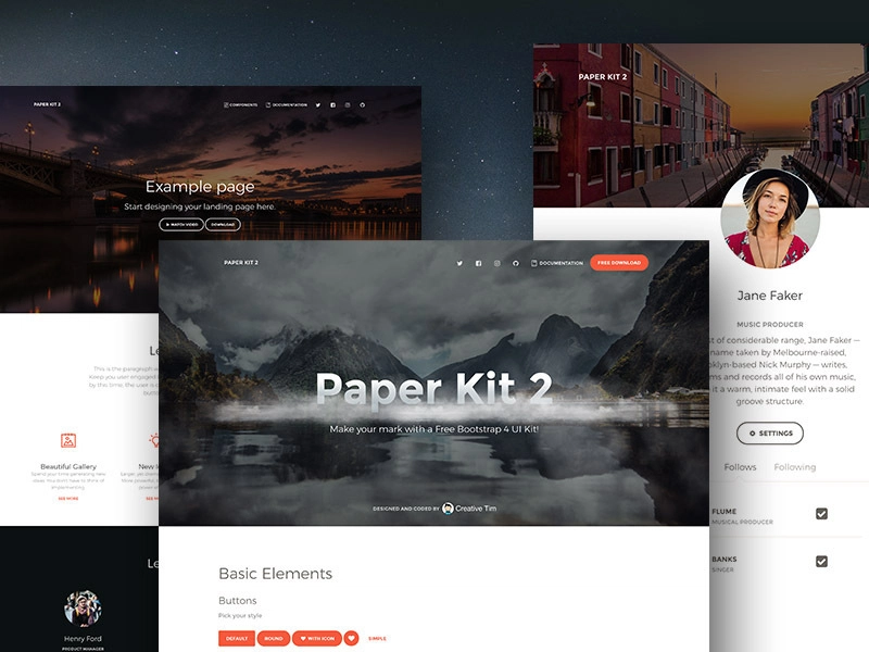 免费 UI 套件 - Paper UI、产品缩略图