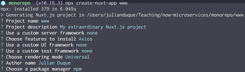 创建 Nuxt 应用