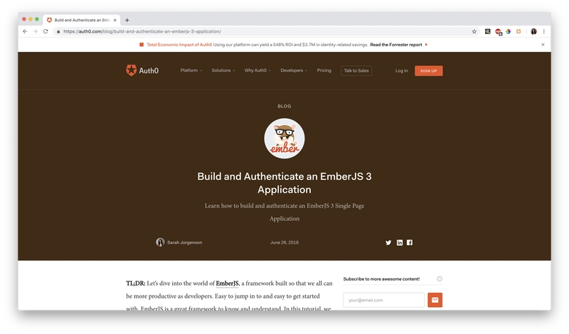 Auth0 的 blogyyhg 上的 EmberJS 文章