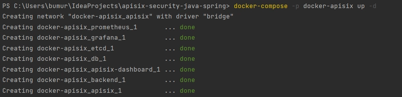 docker compose 运行结果