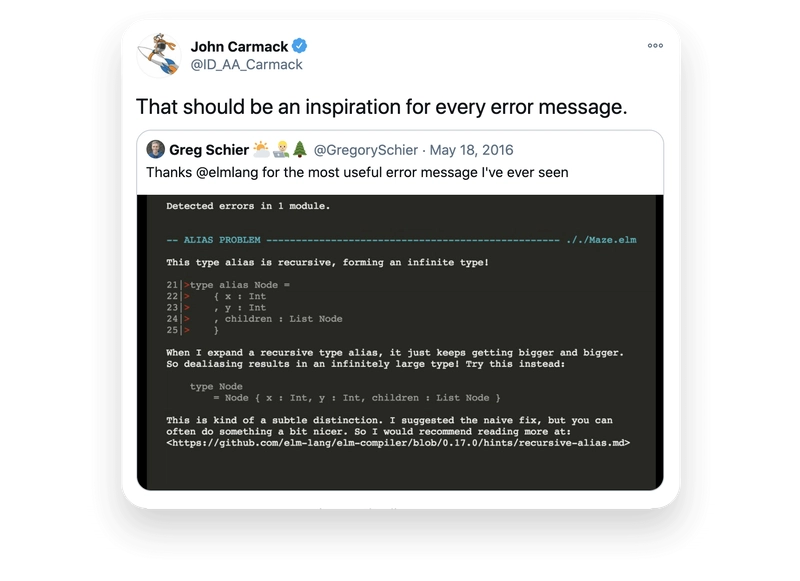 John Carmack 谈 Elm 错误