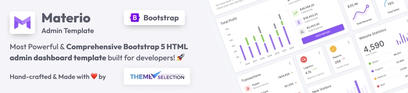 Materio Bootstrap HTML 管理模板