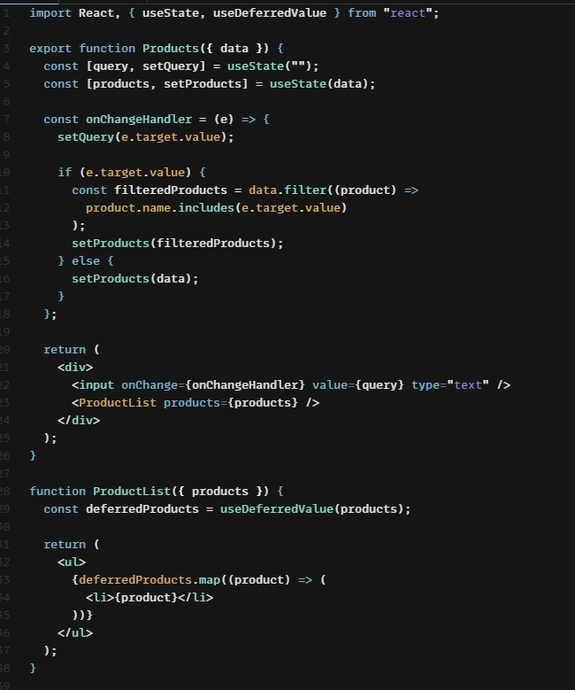useDiferredValue