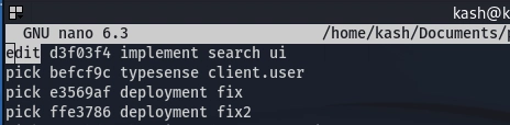 Git rebase 交互式编辑操作
