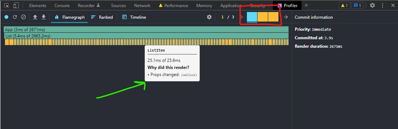 React 分析器结果