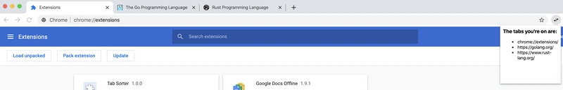 我们的 Chrome 扩展程序弹出窗口,内容如下: