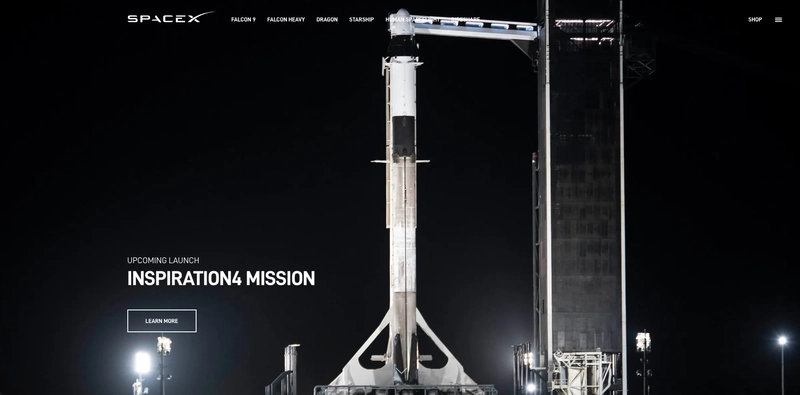 Spacex 网站部分