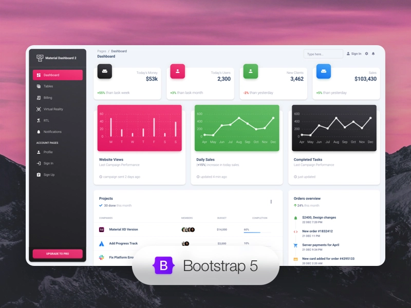 Bootstrap 模板素材 - 免费模板