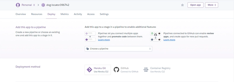 Heroku 中的初始仪表板