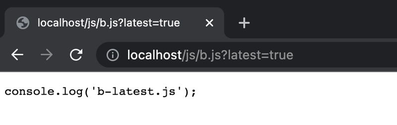 当查询参数 latest 为 true 时，提供 b-latest.js 案例 1