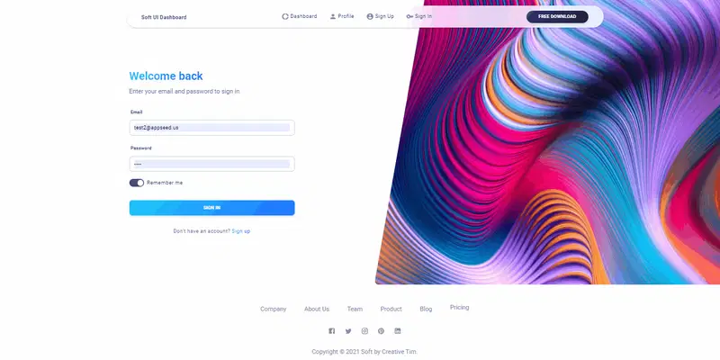 全栈 React 应用程序 - 由 AppSeed 生成。