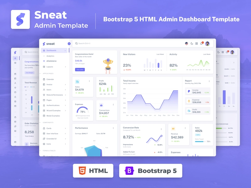 Sneat Bootstrap 5 HTML 管理模板