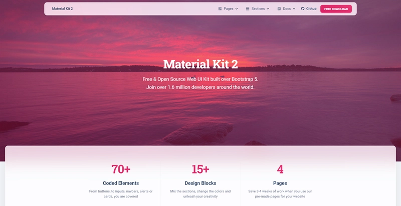黑色星期五最佳优惠 - Material Kit 2、Bootstrap 5。
