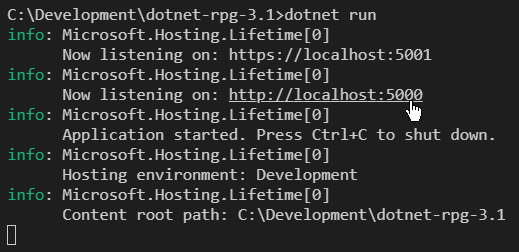 dotnet 运行结果