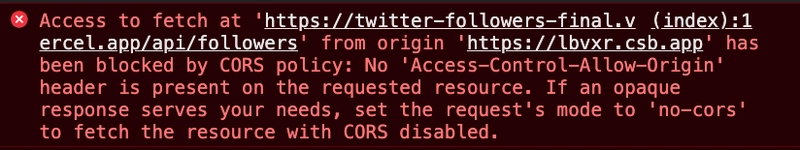 CORS 错误