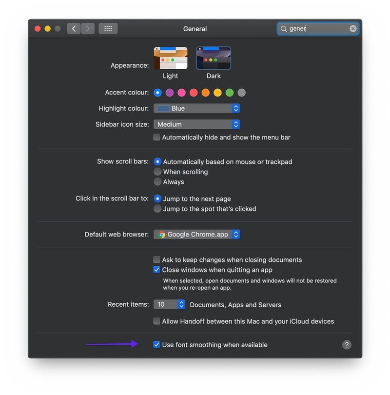 macOS Mojave 字体模糊问题