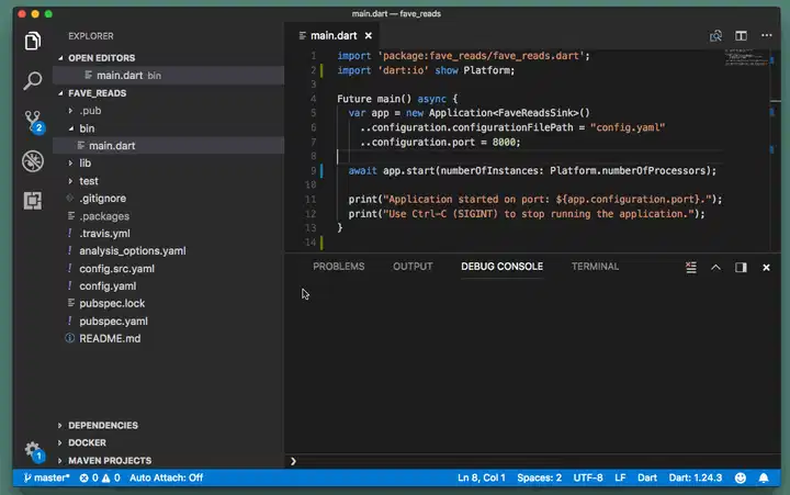 使用 Dart 进行 VS Code 调试