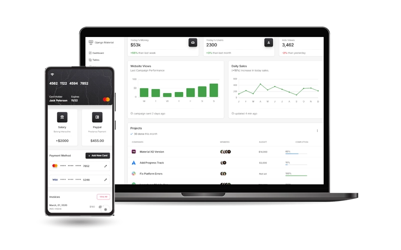 Django Material Dashboard - 开源 Django Starter