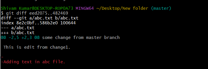 git diff