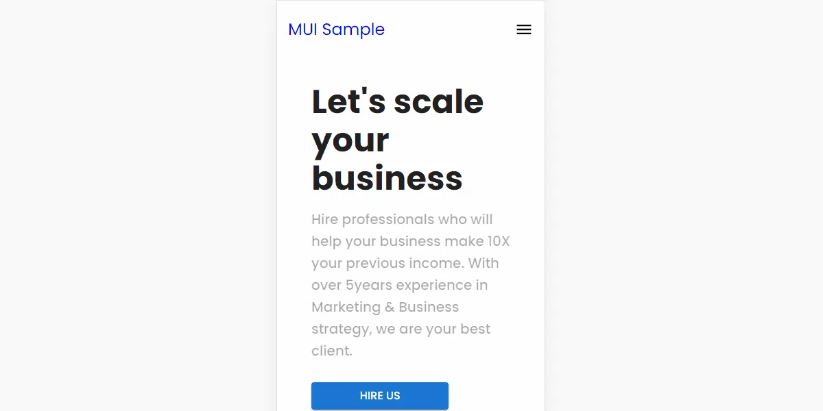 MUI React教程 - 移动菜单