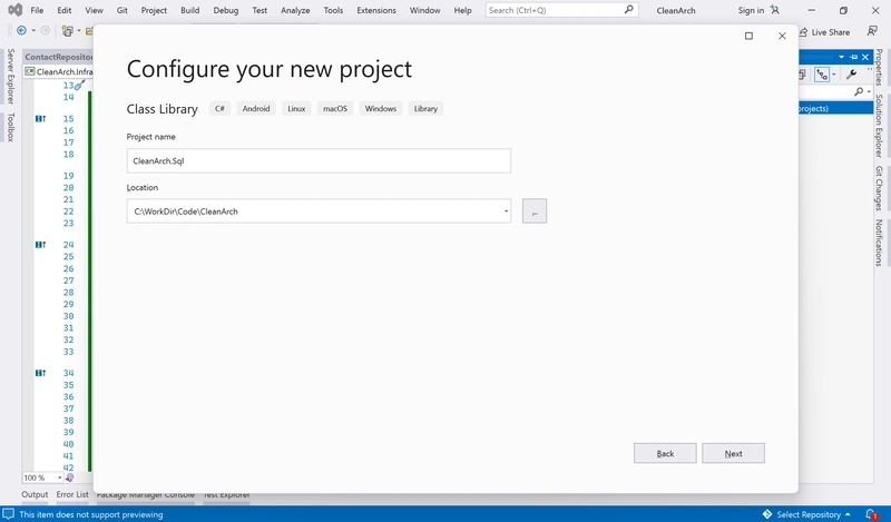 CleanArch SQL