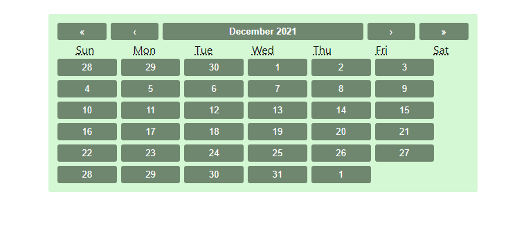 React-Calendar 带按钮样式