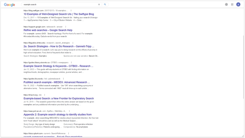 Google 搜索结果
