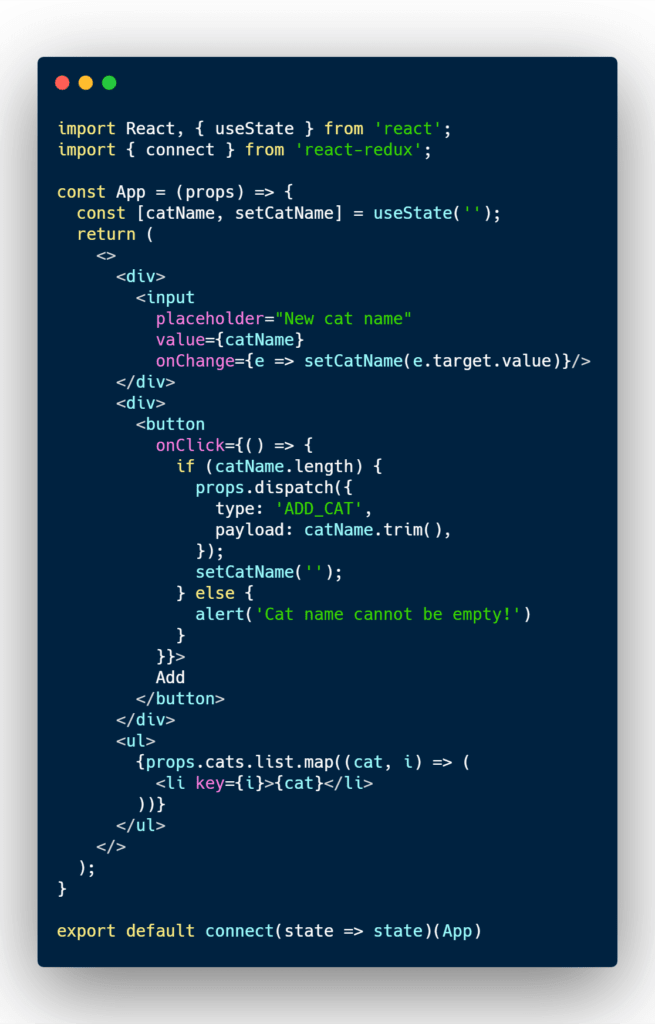 在 React 组件中使用 Redux connect
