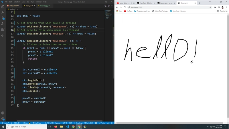 基本 JavaScript 绘画应用程序