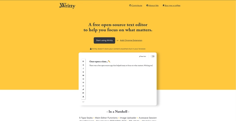Writty登陆页面