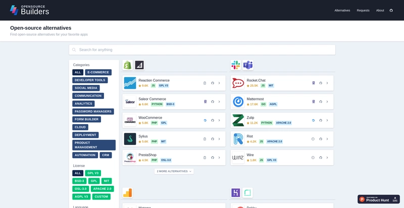 OpenSource Builders 登陆页面