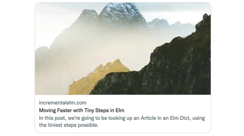 Elm 中的“小步快走” Elm 中的“小步快走”