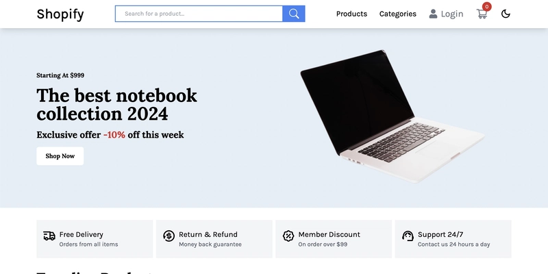 简单的 React 电子商务