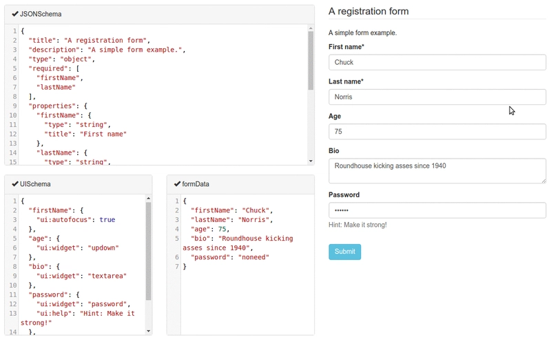 React JSONForm 模式
