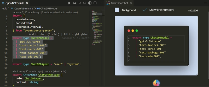 Codesnap