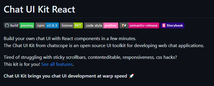 Chatscope 聊天 UI 套件 React