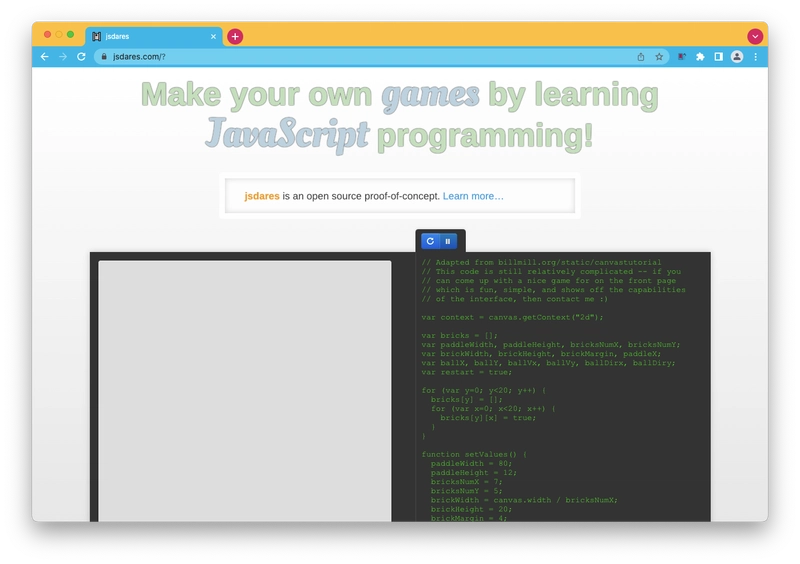 JSDares JavaScript 游戏