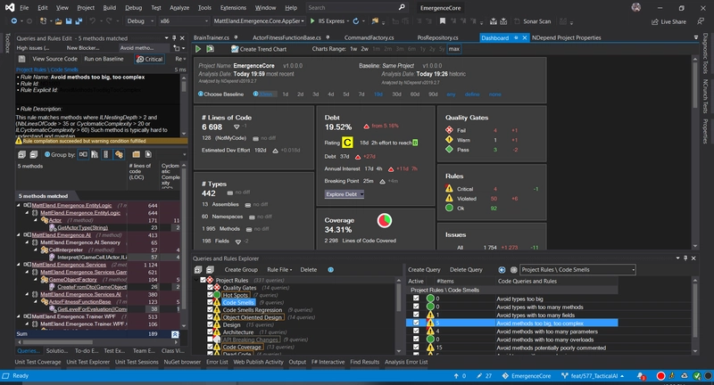 NDepend 仪表板