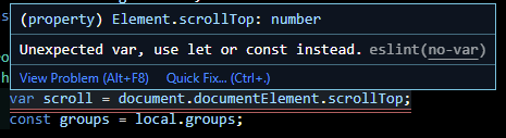 VS Code 中的 ESLint