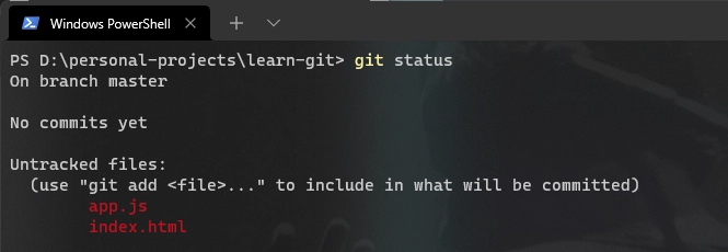 Git 状态示例