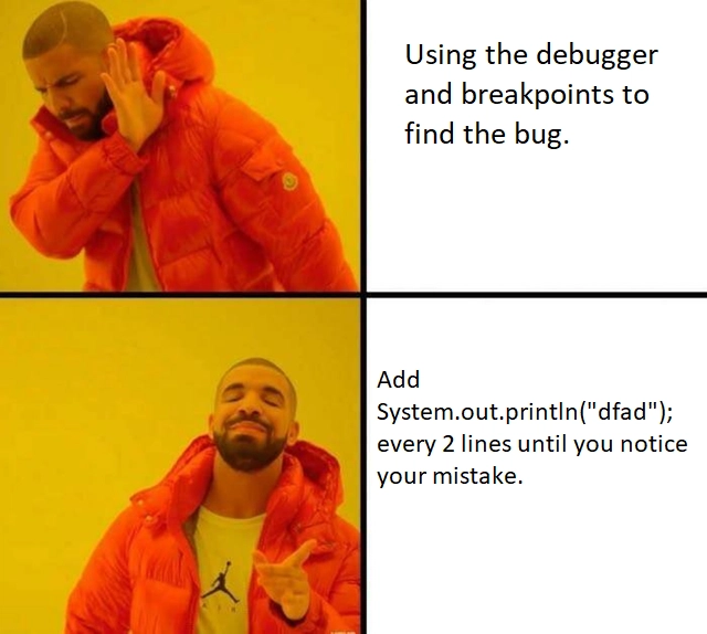 打印语句调试 meme