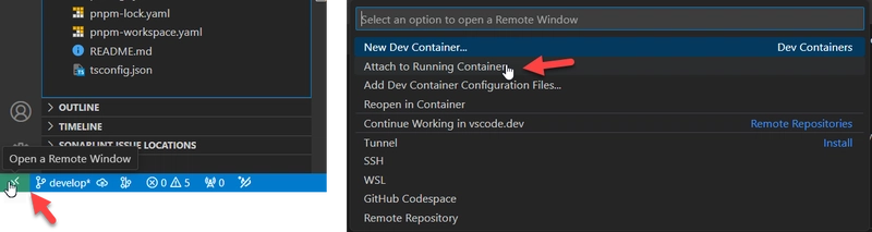 在远程视图中打开 VS Code