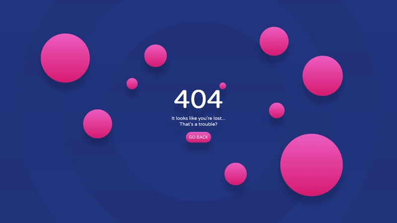 演示图片：Bubbley 404 - 前端解决方案